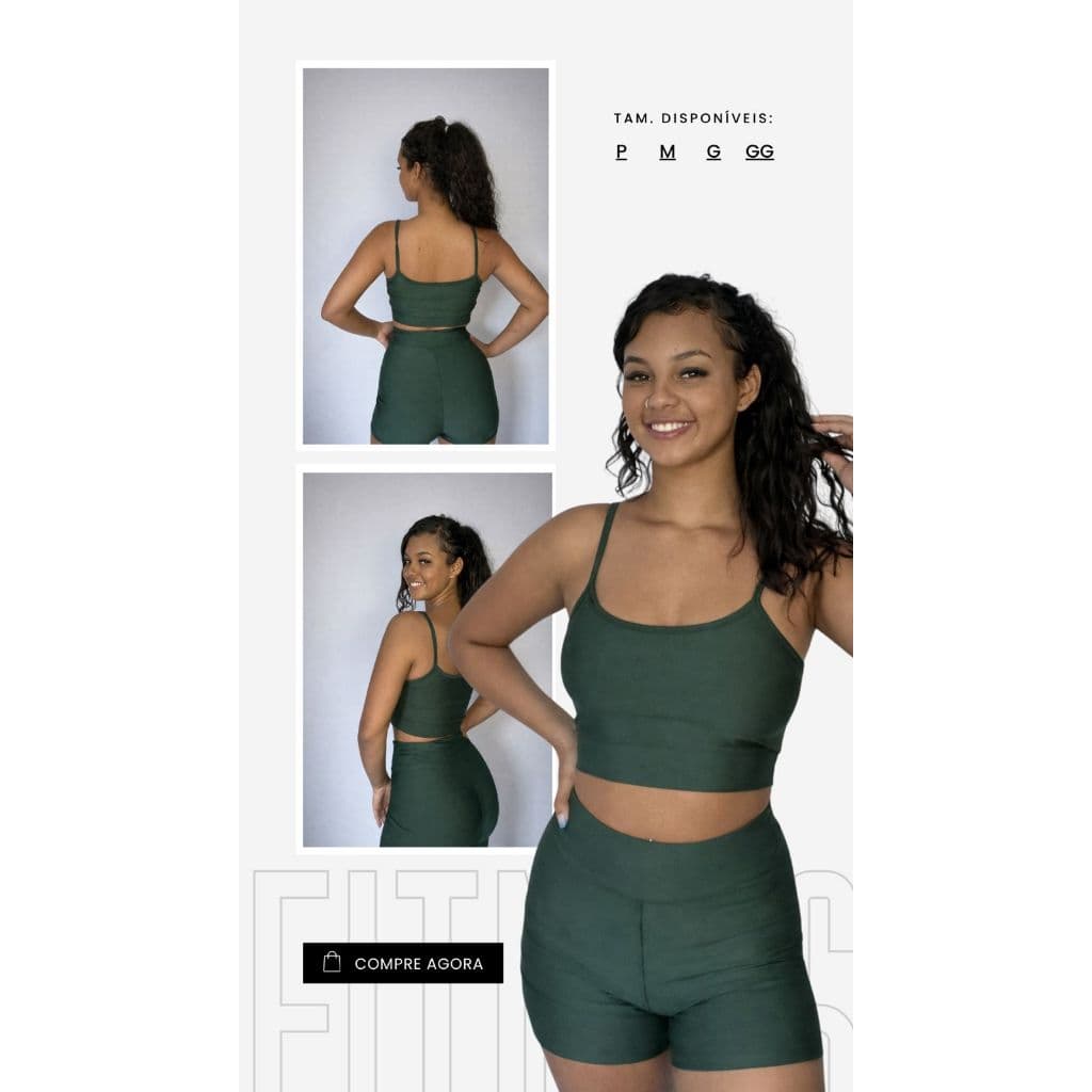 Conjunto Academia yoga Feminino Corrida Treino  Cintura Alta Não Marca Sem Transparência Poliamida Premium Moda Paty