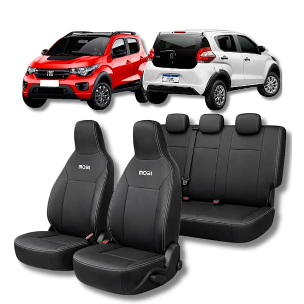 Capa De Banco Automotivo Carro Couro Específico Mobi Ate 2024