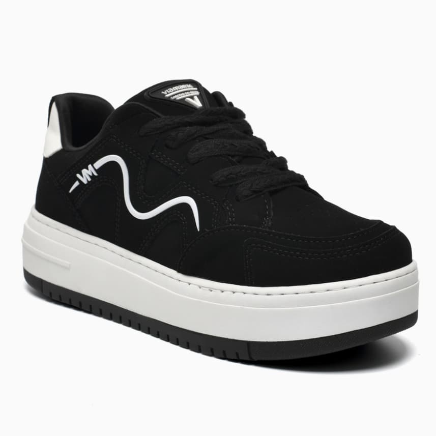 Tênis Feminino Via Marte Casual Plataforma Sneaker Original Confortável Detalhes em Prata