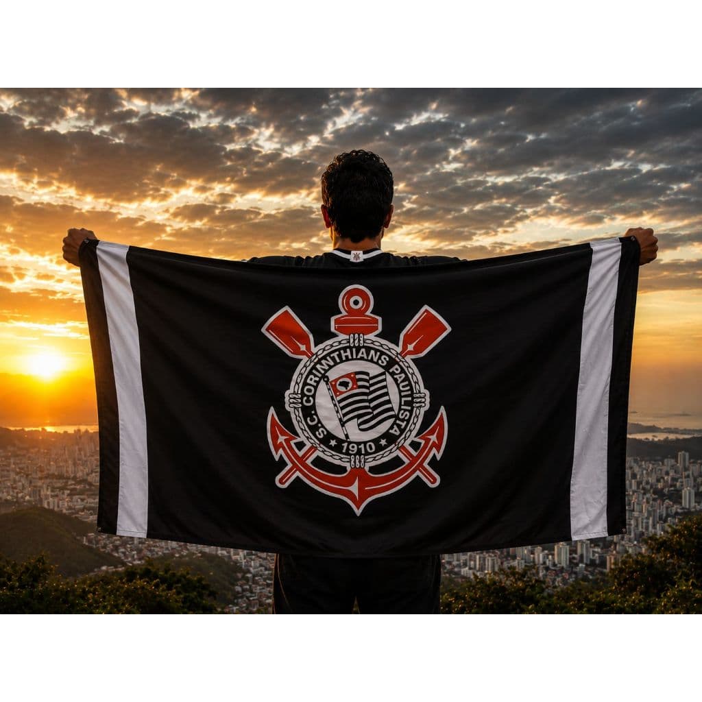 Bandeira do CORINTHIANS tecido 1,00x1,50 timao time torcida jogo