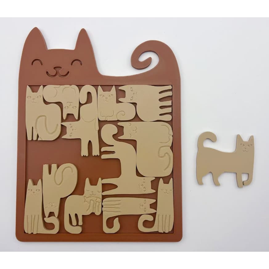 quebra cabeça de gato, puzzle cat, felino, animal fofo, brinquedo educativo, pet lover, montagem 3d, interativo