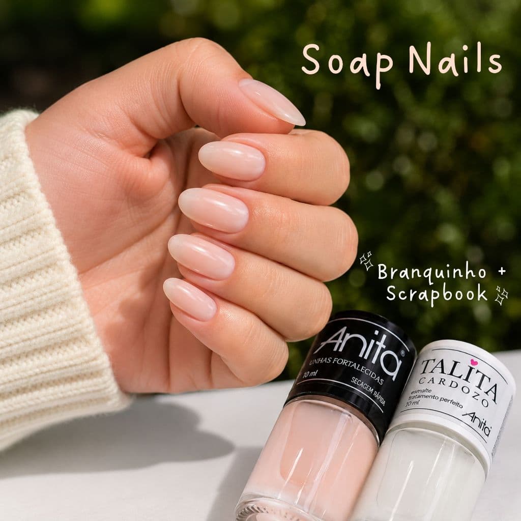 Kit Esmaltes Anita Misturinha Tendencia Soap Nails Nude Transparente Esmalte Atacado