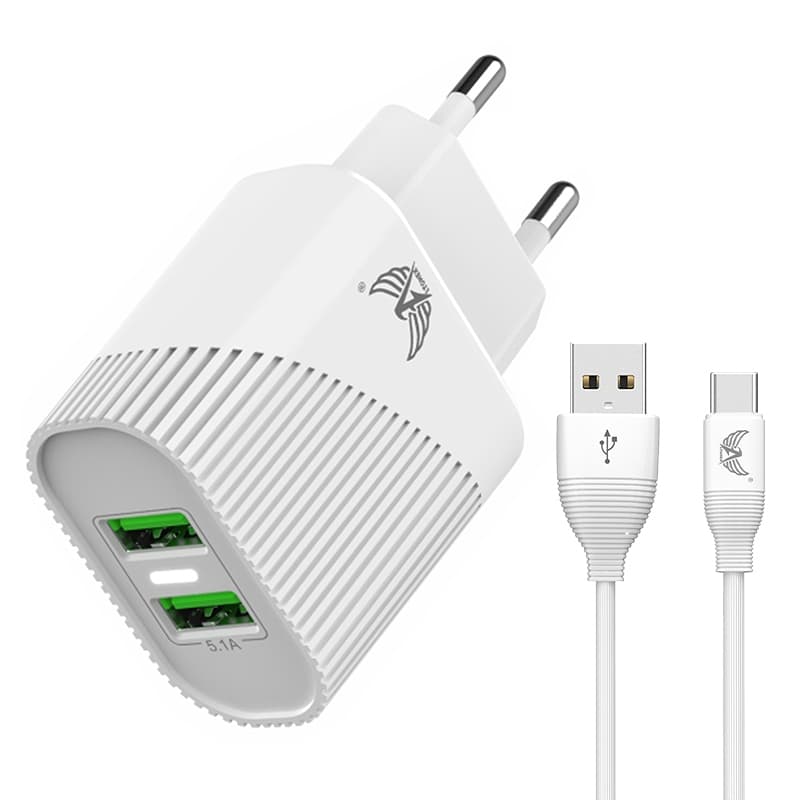 Carregador para iPhone 34W PD Carregamento Rápido 2 Entradas USB