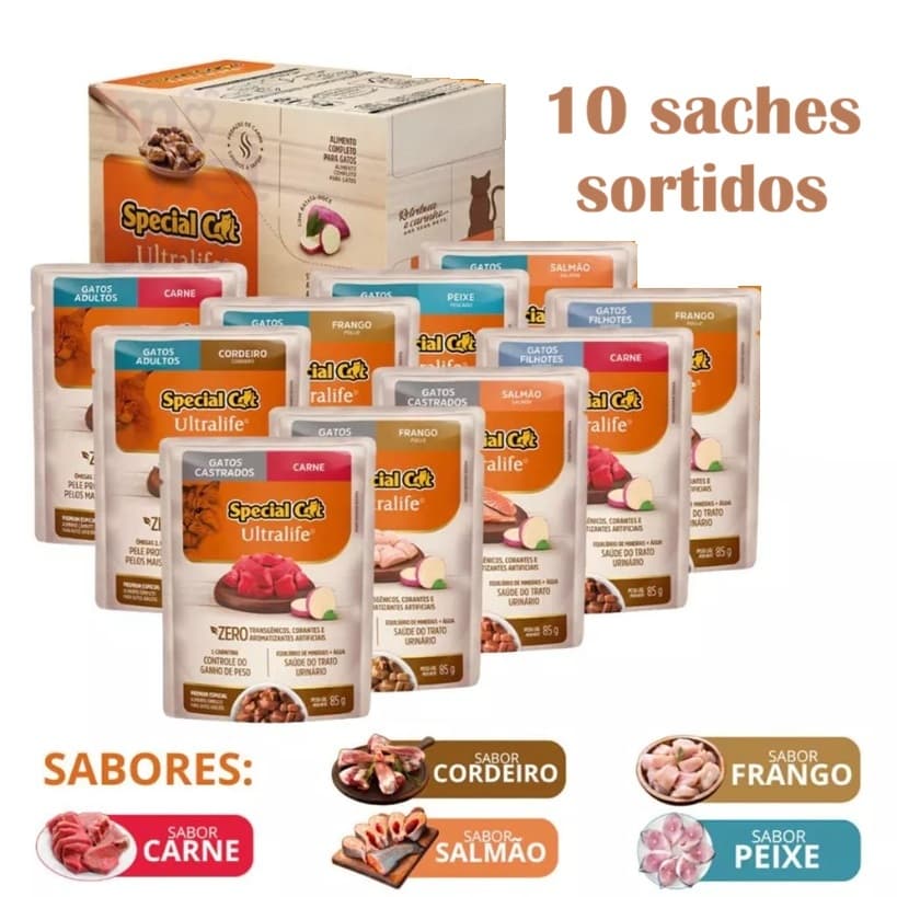 Sachê Special Cat Premium 10 Unidades Sortidas