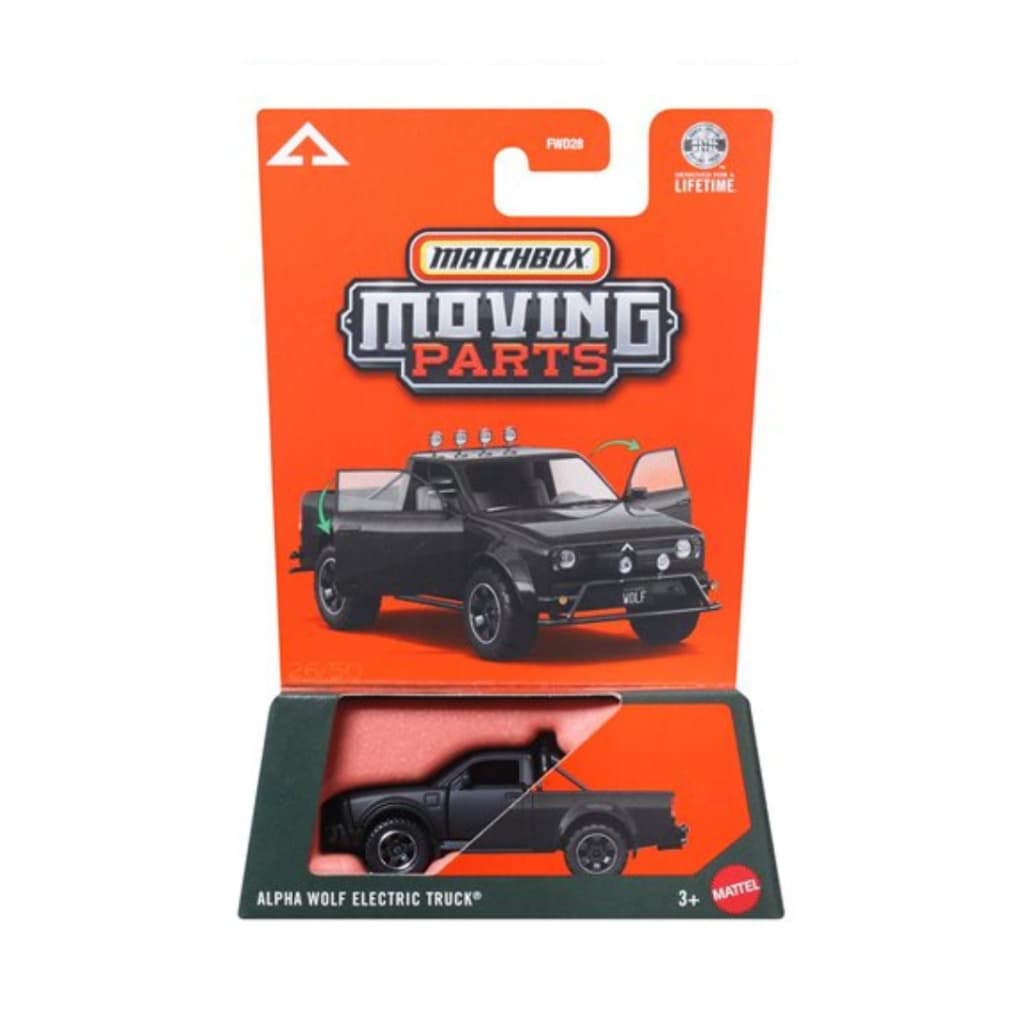 Matchbox Moving Parts Alpha Wolf Electric Truck 1/64 - Mattel Original