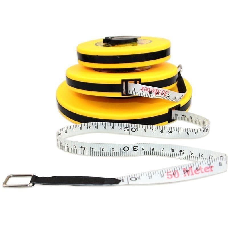 Fita Métrica Trena 20/30/50 Metros Fibra De Vidro Longa Tipo C/ Manivela Professional
