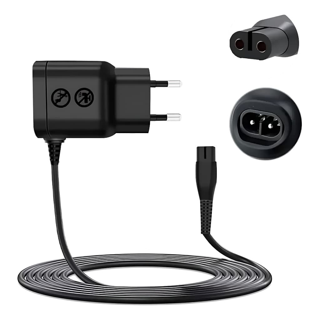 Carregador 4.3v Compatível Aparador Pelos Mg3721 Mg3721/77 Preto 110v/220v