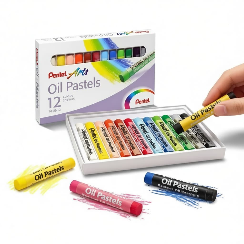 Giz pastel oleoso 12 cores