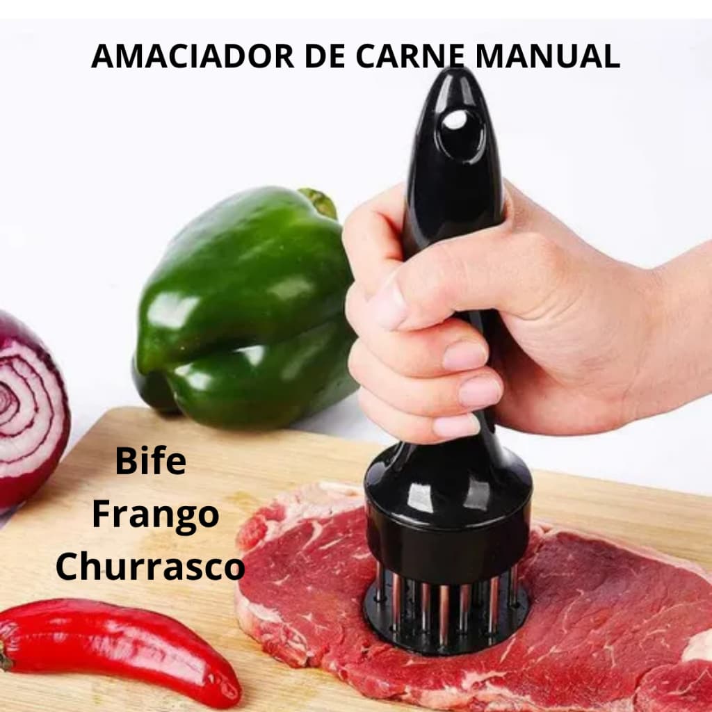 Amaciador De Carne Manual Furador Bife Frango Churrasco