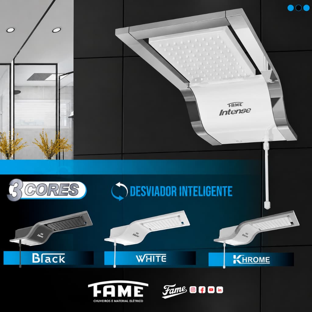 Ducha Eletrônica 220V / 6500W Fame Intense