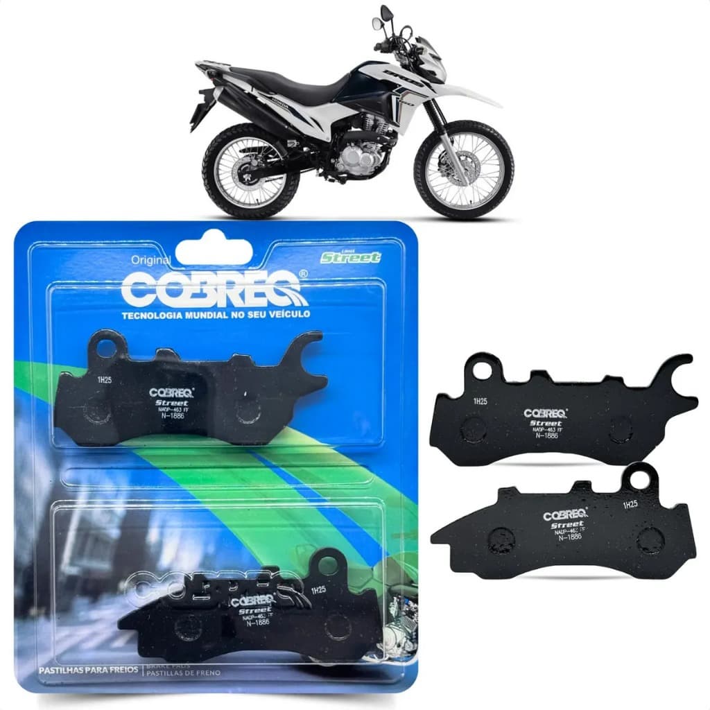 Pastilha Freio Dianteiro Honda NXR 160 Bros ABS CBS ESDD 2019 a 2026 Original Cobreq