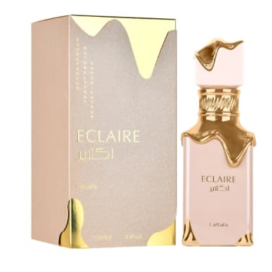 Perfume Arabe Feminino Lattafa Eclaire, Eclaire Pistache, Eclaire Banoffi 100ml com Fragrância Floral e Frutada origina