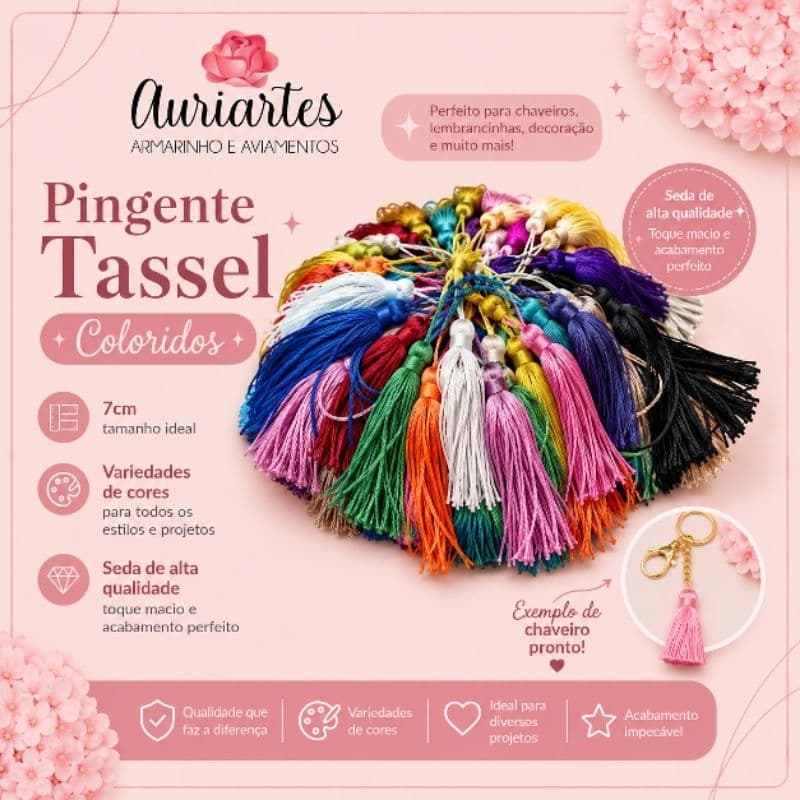 Pingente tassel franja kits com 10 unidades, 30 unidades ou 50 unidades
