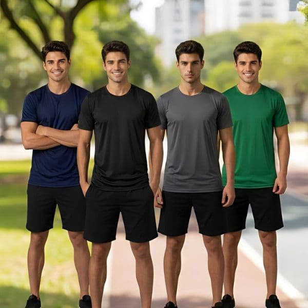 Kit 3 Camisetas Masculina Dry Fit Básica Esportiva Academia Treino Leve Confortável