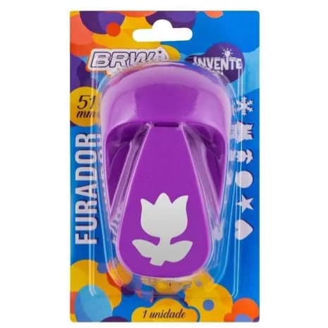 Furador de EVA e Papel Scrapbook Tulipa Grande 51mm | BRW