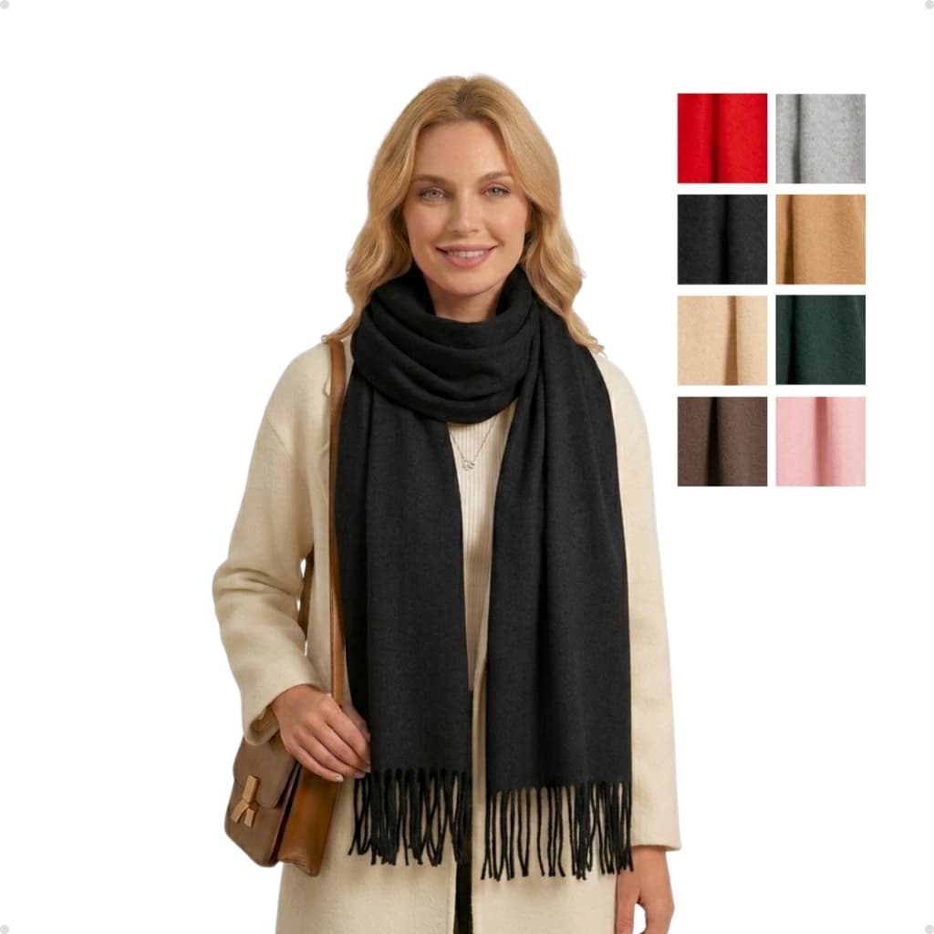Cachecol Feminino Inverno Echarpe Pashmina Xale Grande Liso