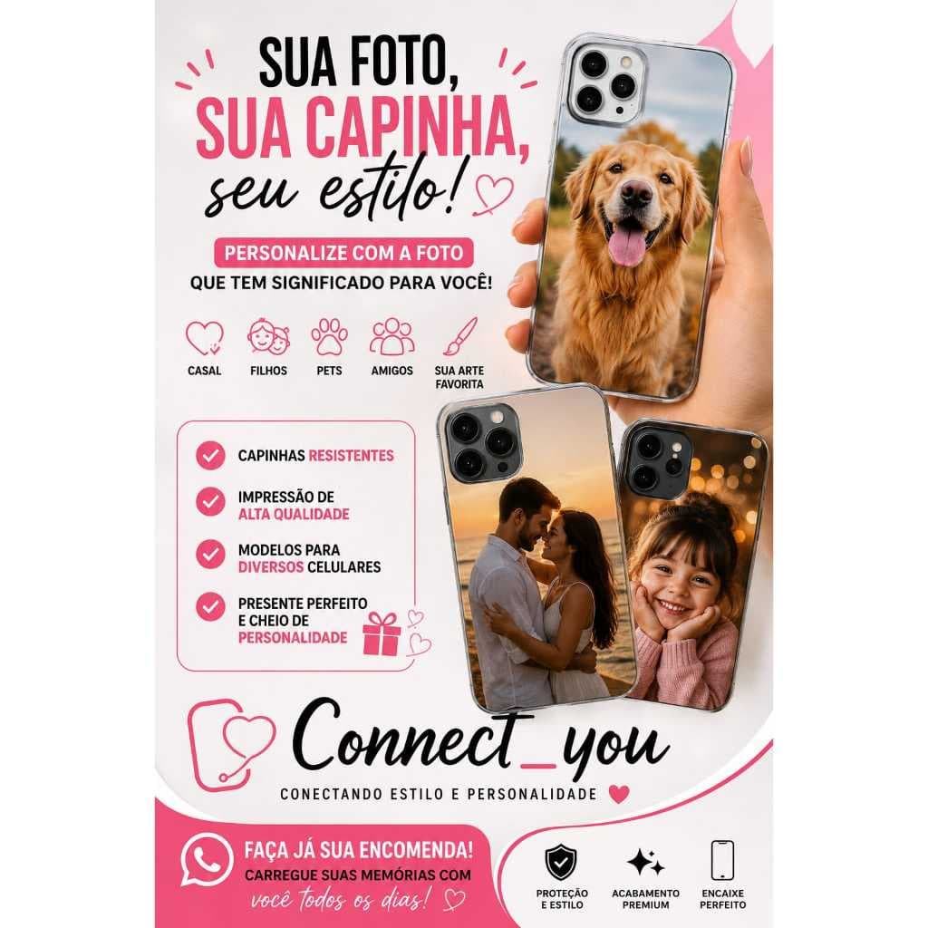 Capinha Capa De Celular Personalizada Com Foto do Seu Pet