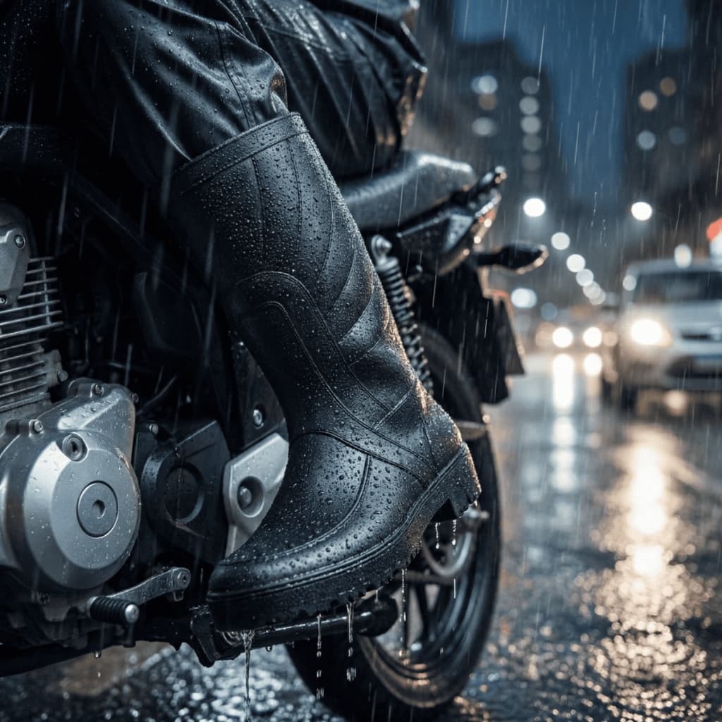 Bota de chuva Galocha Motoboy Pesca motoqueiro Impermeável Agropecuária Limpeza Motociclista