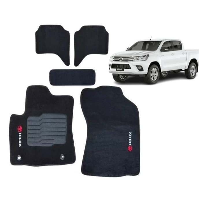 Jogo de Tapete Carpete Hilux 2016/2017/2018.