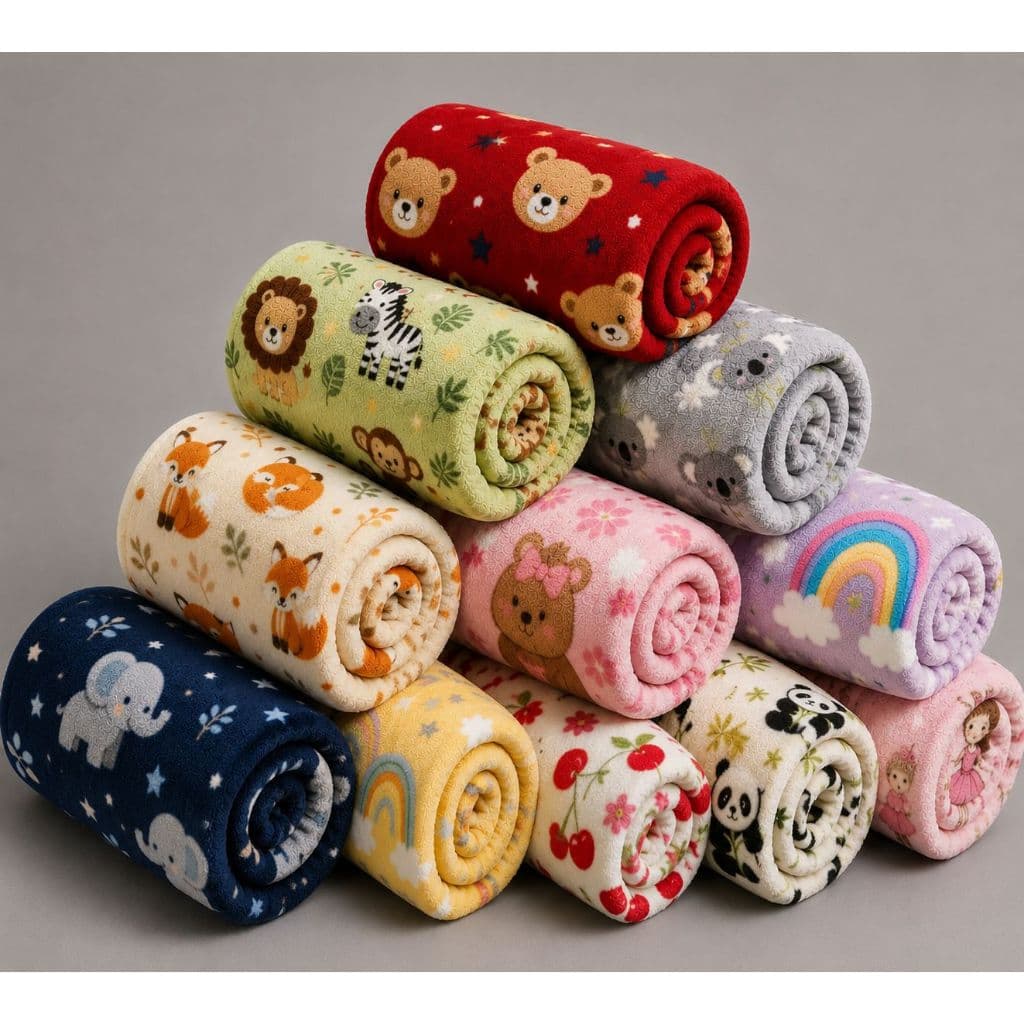3 Manta Infantil Bebe Soft Microfibra Macio Estampado