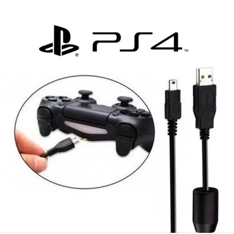 Cabo Micro V8 USB  1,8M  Carregamento Rápido e Dados 3.0 Compatível PS4 e Celulares
