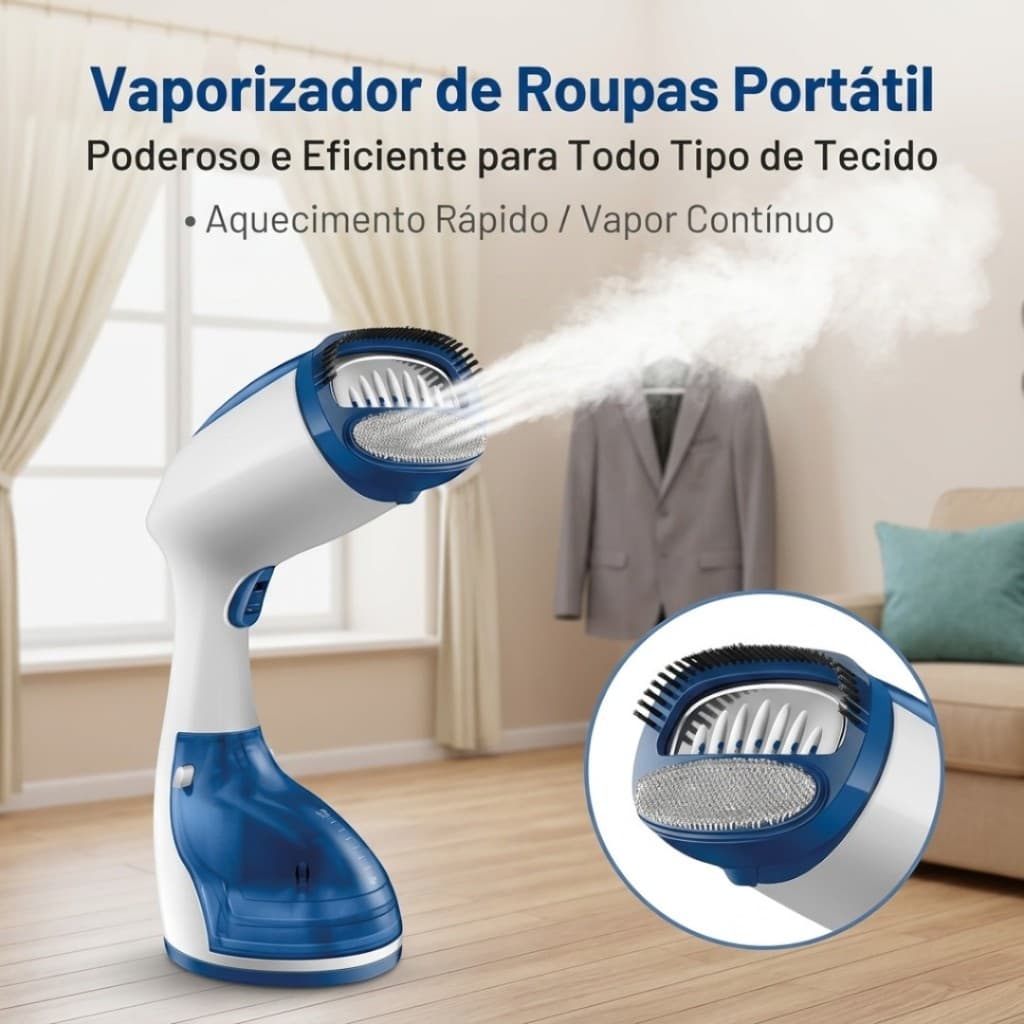 Passadeira A Vapor Portátil Vaporizador Tira Amasso e Rugas das Roupas 1100W 110V E 220V NO BRASIL PRONTA ENTREGA