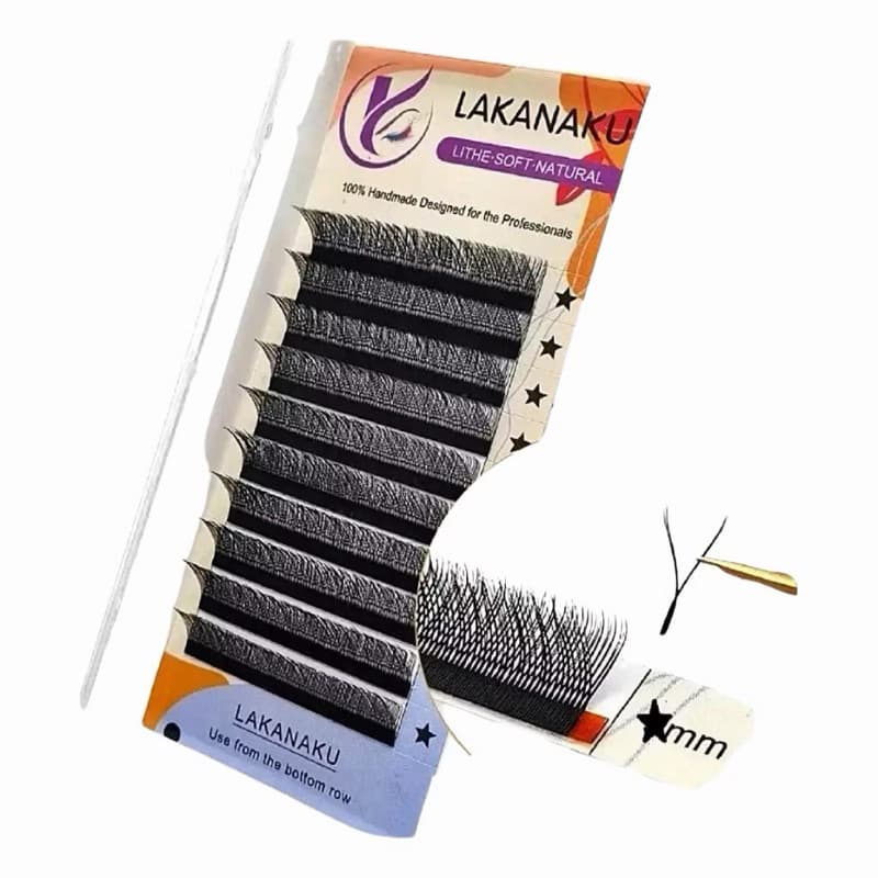 Cílios Lakanaku Volume Brasileiro Y Mix e Tamanho Único YY Curva D 0,07
