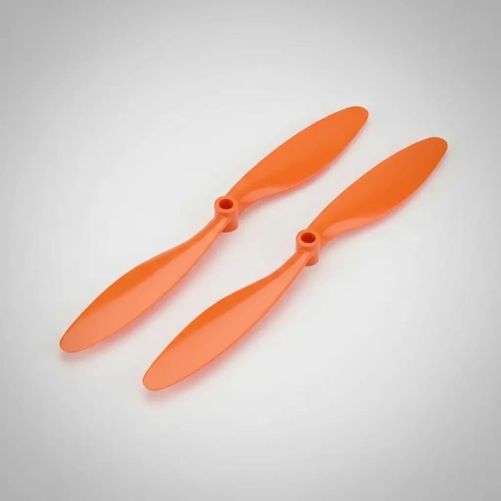 2x Hélice 11x4,7 Tipo Gws Laranja P/ Aeromodelo Elétrico