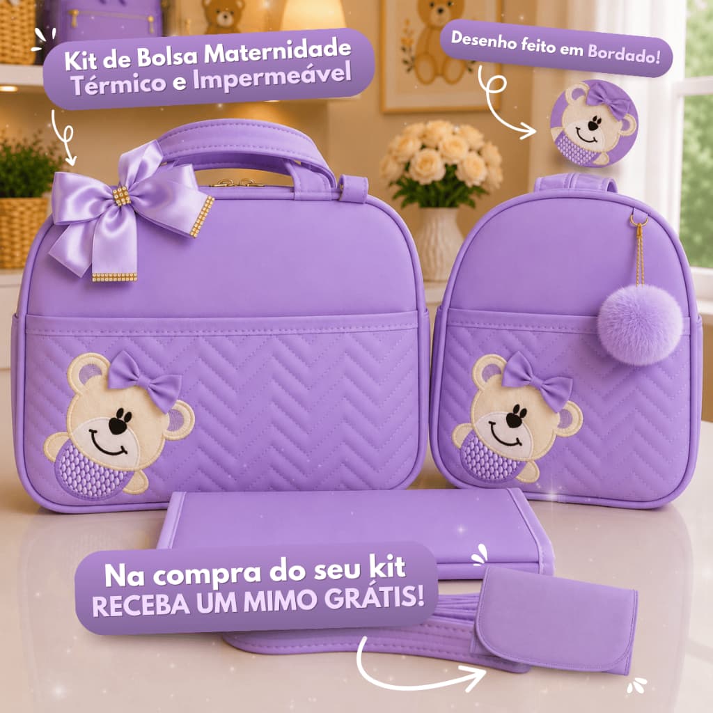Bolsa Maternidade para Bebê com Mala G e Mochila Multiuso Menino/Menina