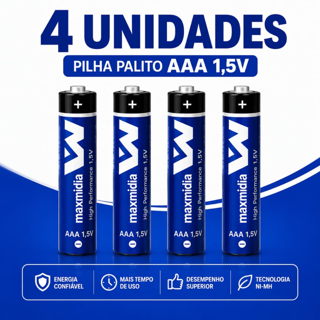 Pilhas Baterias AAA Alfacell Zinco Carvão 3A Palito Fininha Unidade 1.5V Vibrador