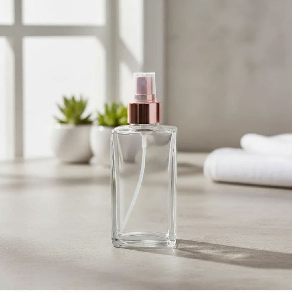 Frasco Square 250ml Luxo para Aromatizador e Home Spray com Válvula Dourada-Prata-Rose-Madeira e Preto