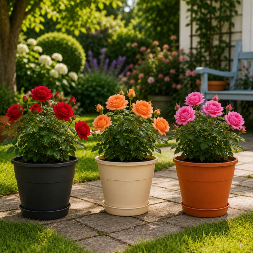 Kit 2 Vasos Com Prato Para Evitar Acúmulo de Água Ideal Para Jardinagem Inteligente e decorada