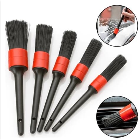 Kit Pincel De Limpeza E Higienização Automotiva 5 Unidades Pincel Automotivo