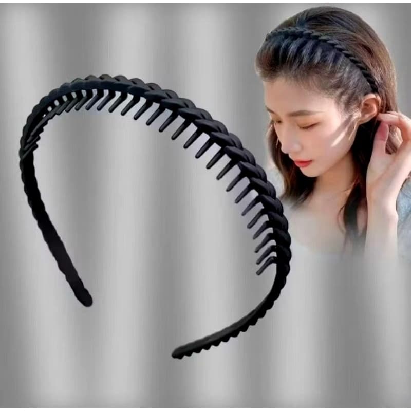 Tiara de Cabelo Trançada com dentes- Estilo e Fixação Máxima