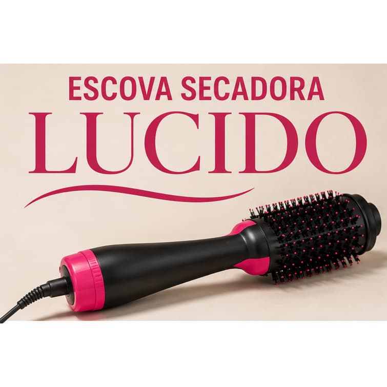 Escova secadora de cabelo com calor infravermelho Lucido