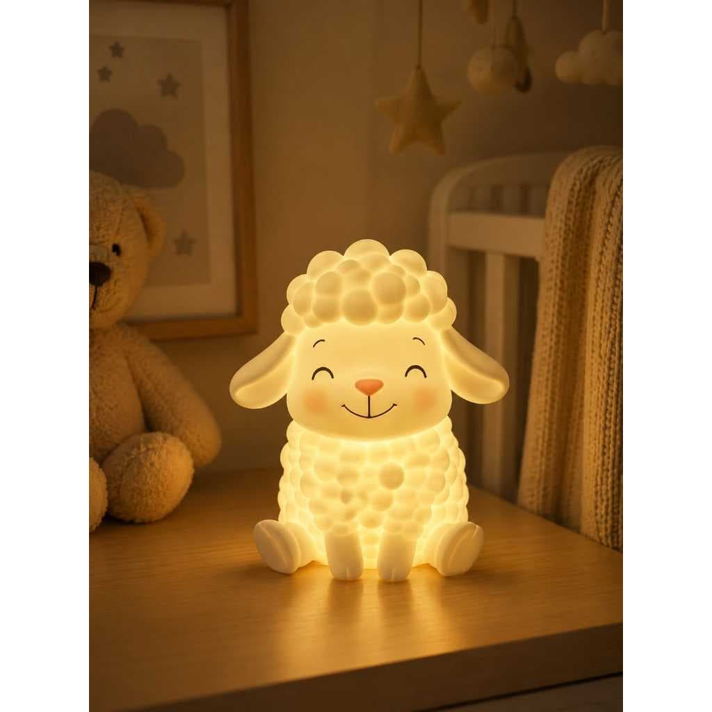 Luminária Abajur Infantil Ovelhinha 3D Para Quarto de Crianças e Bebês