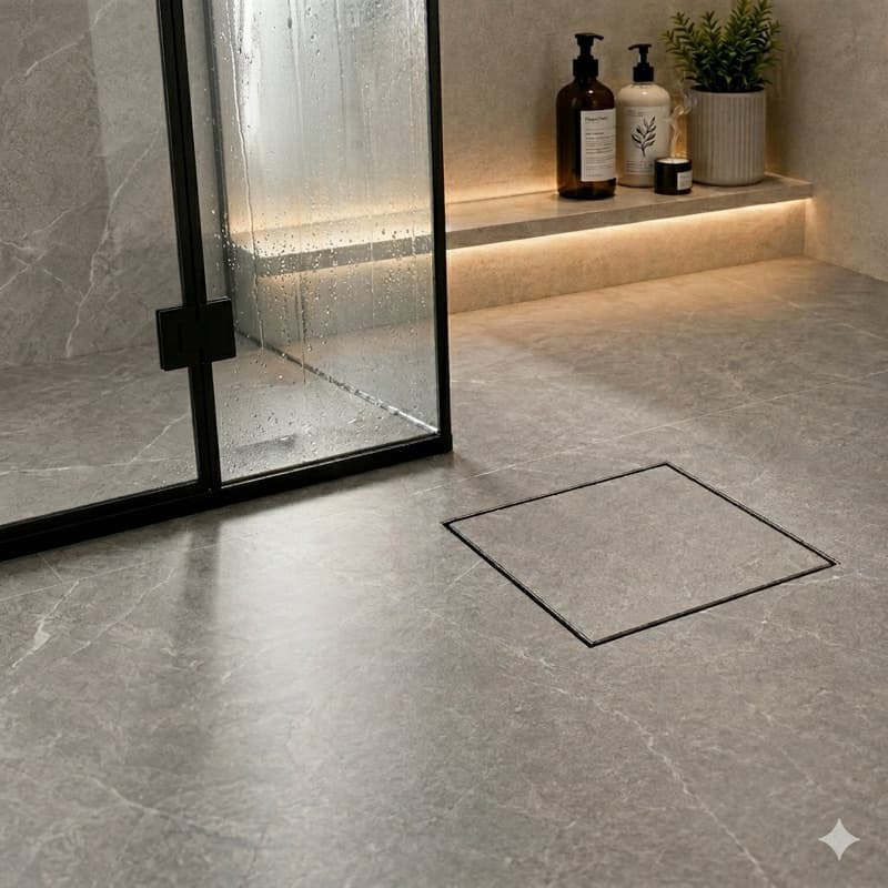 Ralos Oculto 15x15 Invisível Sifonado inteligente - Seca piso/Porcelanato com tela