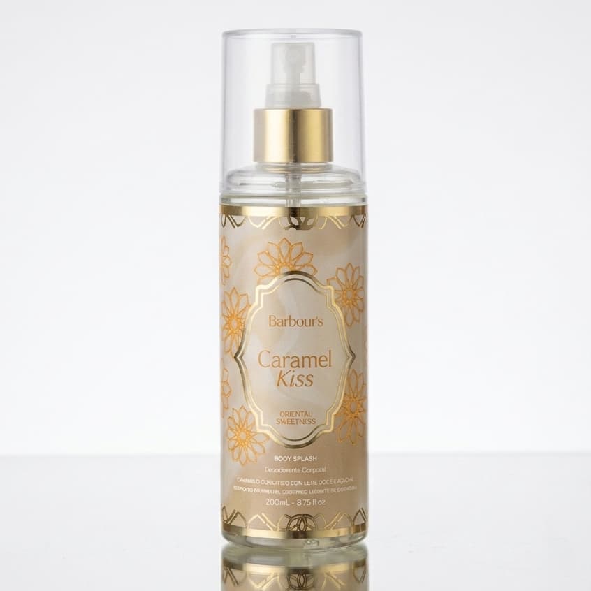 Body Splash Caramel Kiss Barbour's Deocolônia 200ml Perfume Feminino Doce Longa Fixação