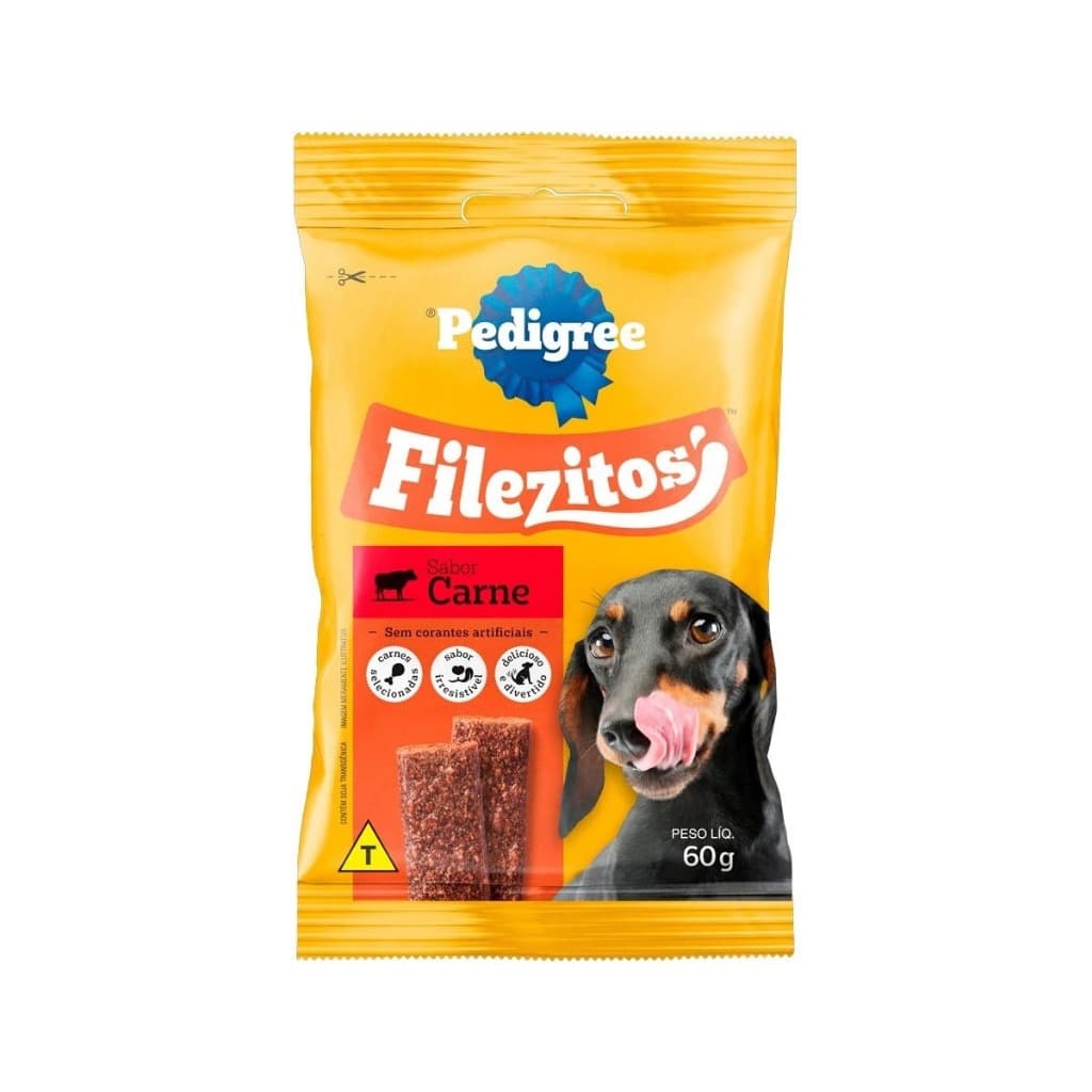 BIFINHO PEDIGREE FILEZITOS ADULTO SABOR CARNE 60G