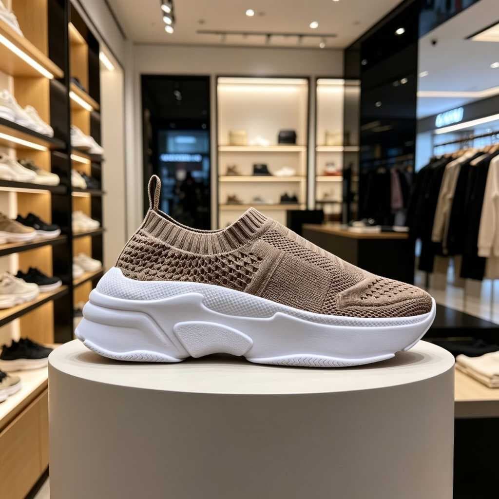 Tênis Feminino Casual Estiloso Macio Sola Alta Confortável Palmilha Em Gel Alfa Summit