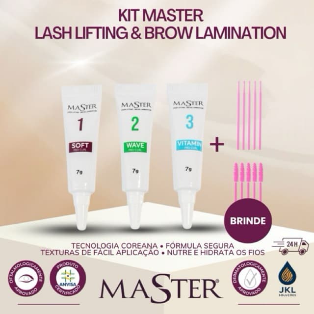 Kit Master Pocket Lash Lifting Brow Lamination Passo 1 - Passo 2 - Passo 3 + Brindes