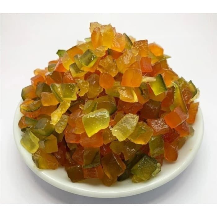 Frutas cristalizadas a granel 300g (saquinho plástico)