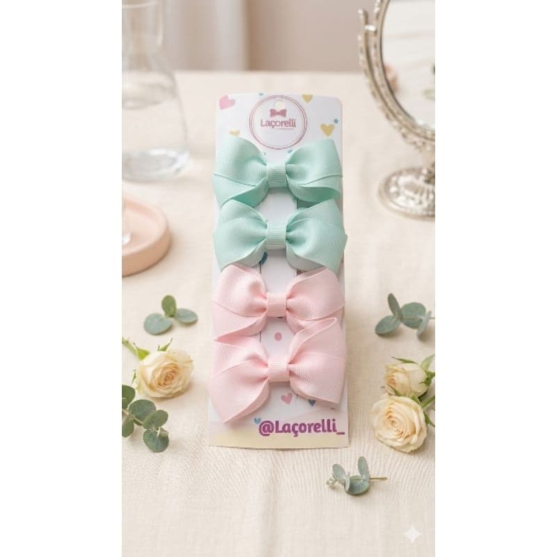 kit 2 parzinhos de laços infantis laços de menina laço de cabelo laço infantil