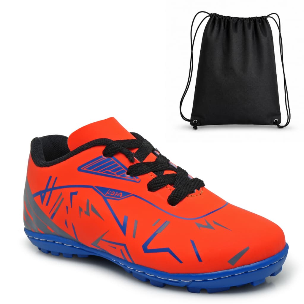 Kit Chuteira Masculino Infantil Campo Society Antiderrapante Resistente Confortável Mochila