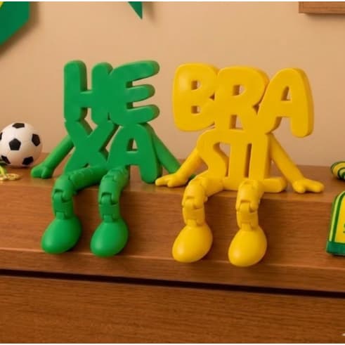 Decoração Brasil Hexa Copa do Mundo Festa Aniversário Articulado Decorativo