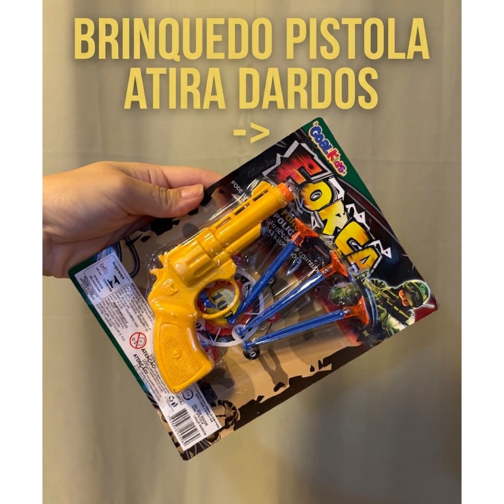 Brinquedo Pistola Lança Dardos Infantil Arma + dardos
