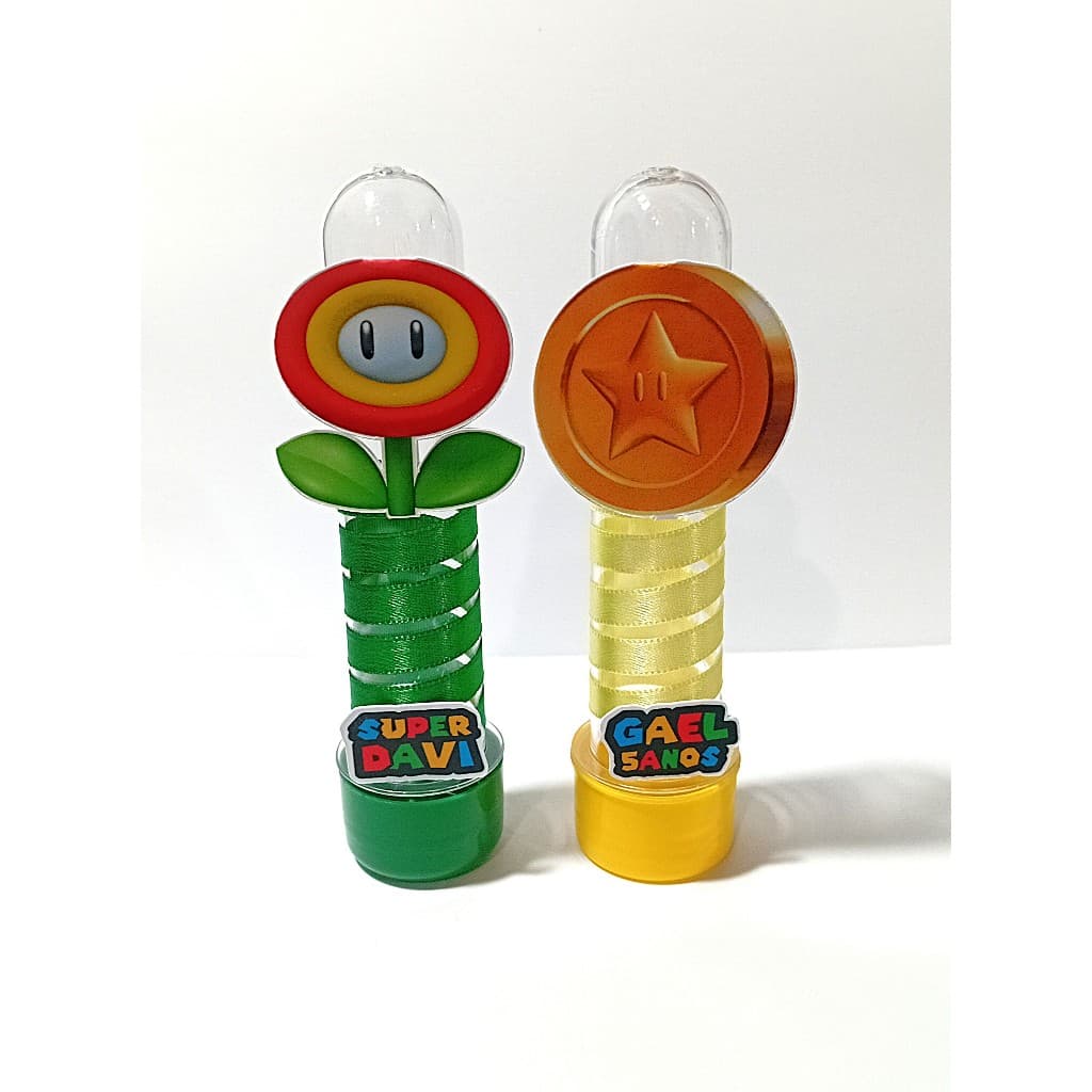 Tubete Personalizado Mario Flor-Moeda
