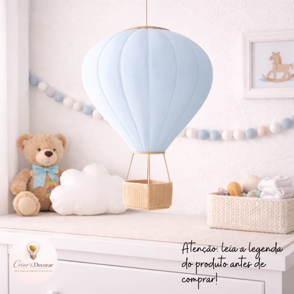 Balão Decorativo Infantil Balão Aerostático Quarto Bebê Decoração 3D Ref:034