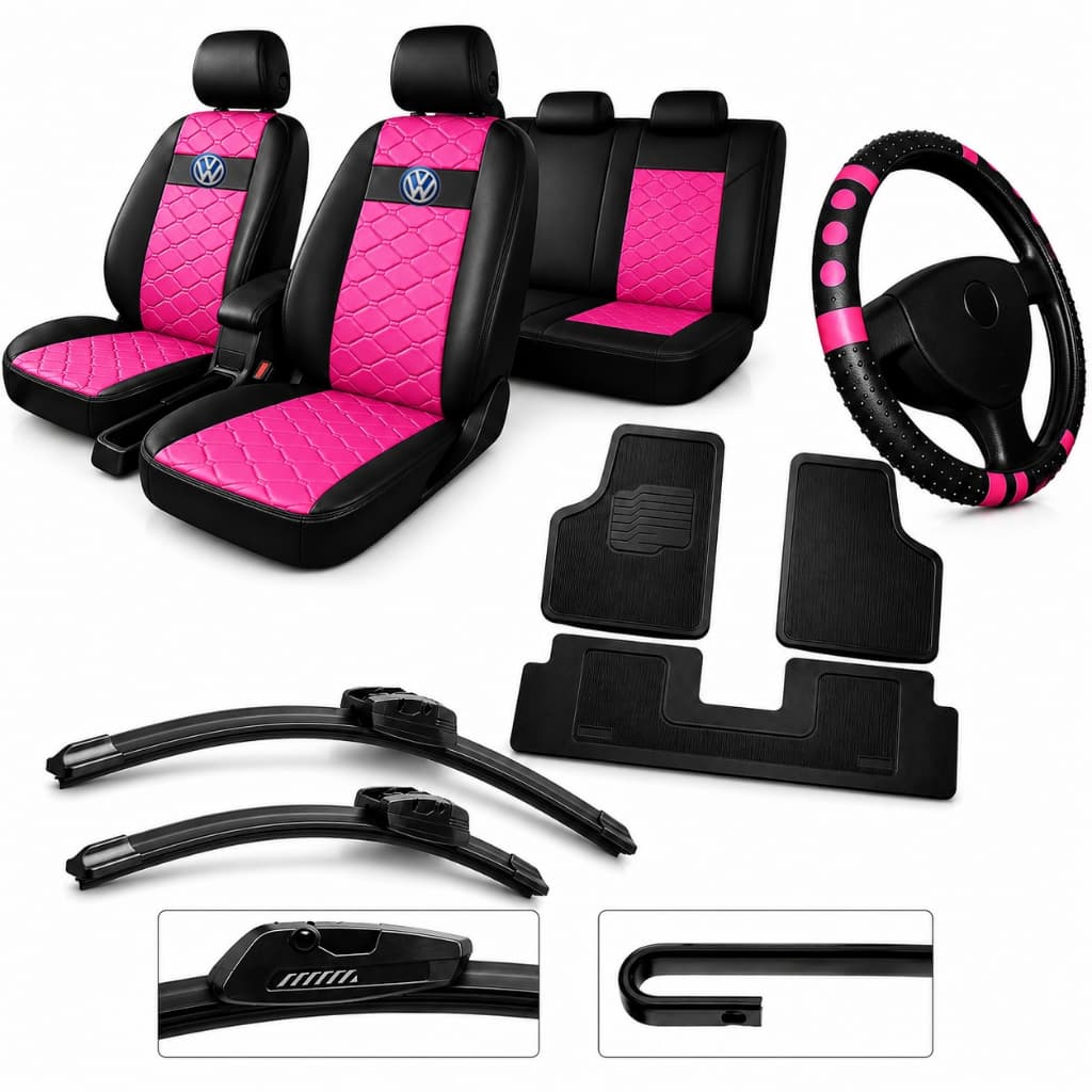 kit capa de banco de carro courino capa de volante de carro tapete palheta limpador parabrisa vw