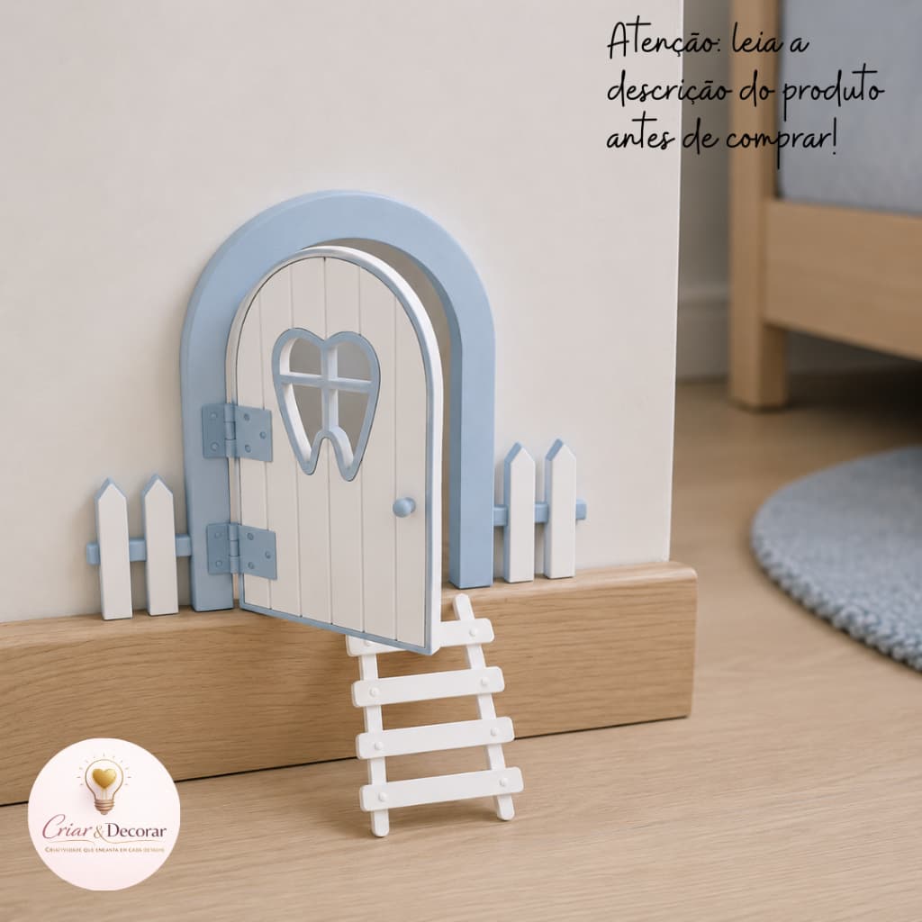 Porta Fada Do Dente Decorativa Infantil Quarto Bebê Parede 3D Ref:081